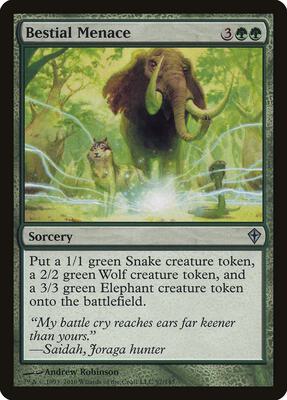 Bestial Menace card from Worldwake