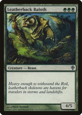 Leatherback Baloth card from Worldwake