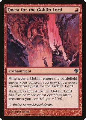 Quest for the Goblin Lord card from Worldwake