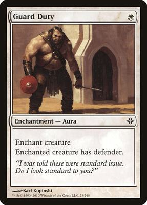 Guard Duty card from Rise of the Eldrazi