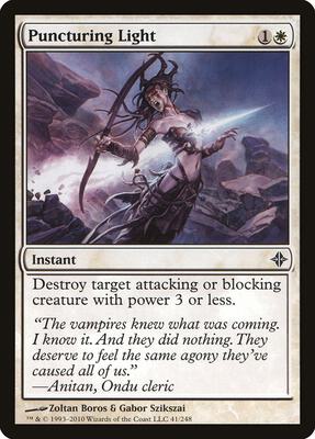 Puncturing Light card from Rise of the Eldrazi
