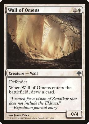 Wall of Omens card from Rise of the Eldrazi