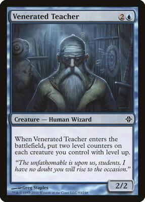 Venerated Teacher card from Rise of the Eldrazi