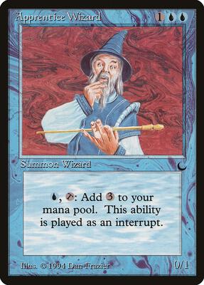 Apprentice Wizard card from The Dark