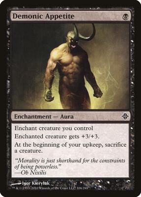 Demonic Appetite card from Rise of the Eldrazi