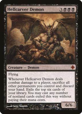 Hellcarver Demon card from Rise of the Eldrazi