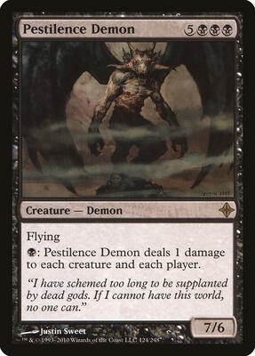 Pestilence Demon card from Rise of the Eldrazi