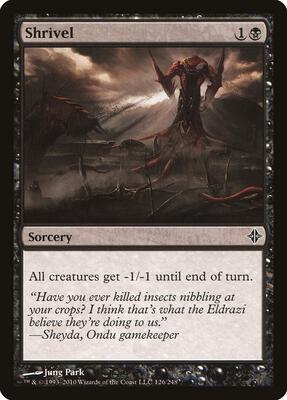 Shrivel card from Rise of the Eldrazi