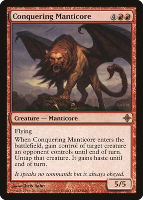 Conquering Manticore card from Rise of the Eldrazi