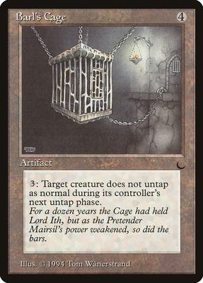 Barl's Cage card from The Dark