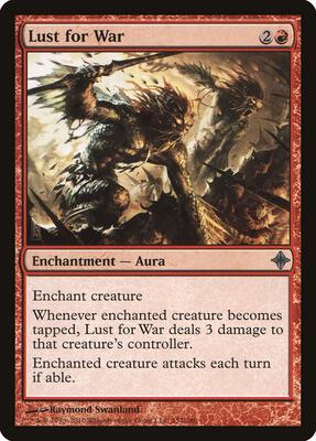 Lust for War card from Rise of the Eldrazi