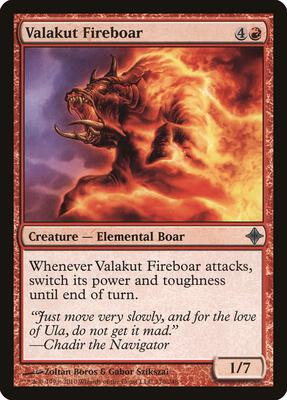 Valakut Fireboar card from Rise of the Eldrazi