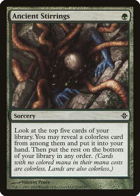 Ancient Stirrings card from Rise of the Eldrazi