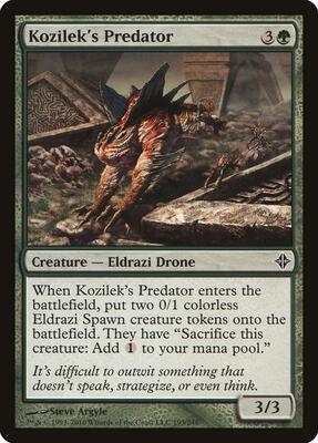Kozilek's Predator card from Rise of the Eldrazi