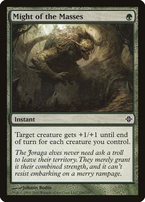 Might of the Masses card from Rise of the Eldrazi