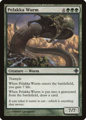 Pelakka Wurm card from Rise of the Eldrazi