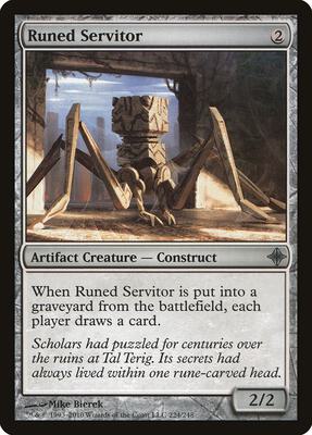 Runed Servitor card from Rise of the Eldrazi