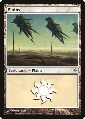 Plains (230) card from Rise of the Eldrazi