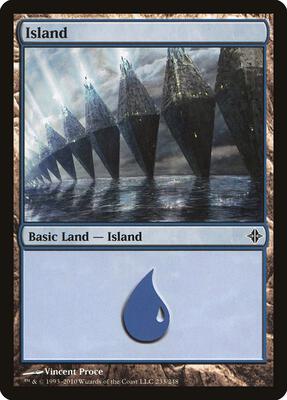 Island (233) card from Rise of the Eldrazi