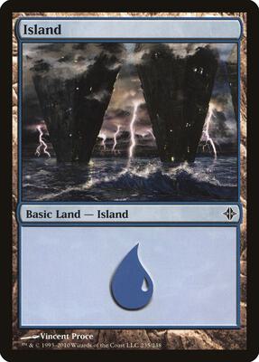 Island (235) card from Rise of the Eldrazi