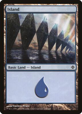 Island (236) card from Rise of the Eldrazi