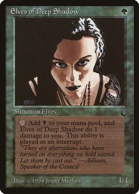 Elves of Deep Shadow card from The Dark