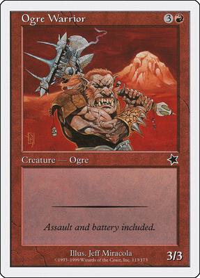 Ogre Warrior card from Starter 1999