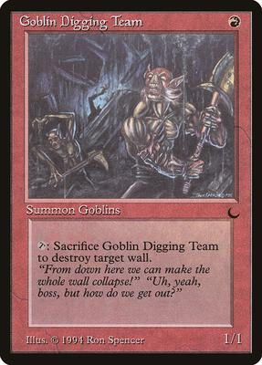Goblin Digging Team card from The Dark