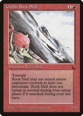 Goblin Rock Sled card from The Dark