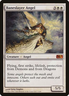 Baneslayer Angel card from Magic 2011 (M11)