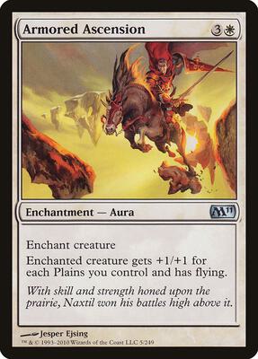 Armored Ascension card from Magic 2011 (M11)
