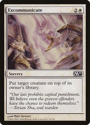 Excommunicate card from Magic 2011 (M11)