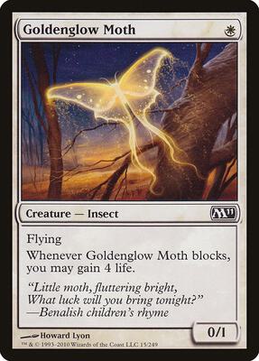 Goldenglow Moth card from Magic 2011 (M11)