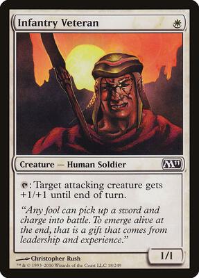 Infantry Veteran card from Magic 2011 (M11)