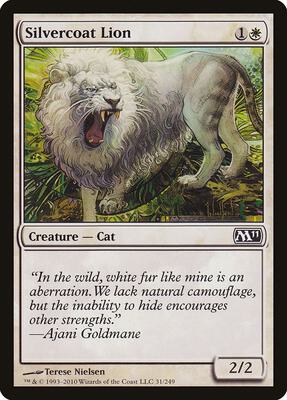 Silvercoat Lion card from Magic 2011 (M11)