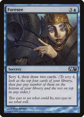 Foresee card from Magic 2011 (M11)