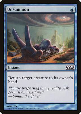 Unsummon card from Magic 2011 (M11)