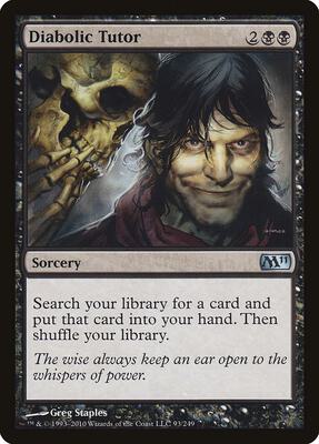 Diabolic Tutor card from Magic 2011 (M11)