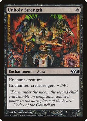 Unholy Strength card from Magic 2011 (M11)