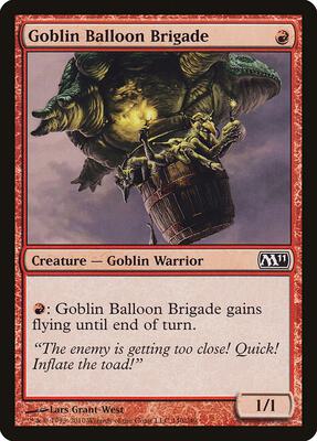 Goblin Balloon Brigade card from Magic 2011 (M11)