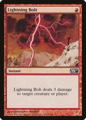 Lightning Bolt card from Magic 2011 (M11)