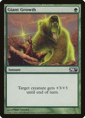 Giant Growth card from Magic 2011 (M11)