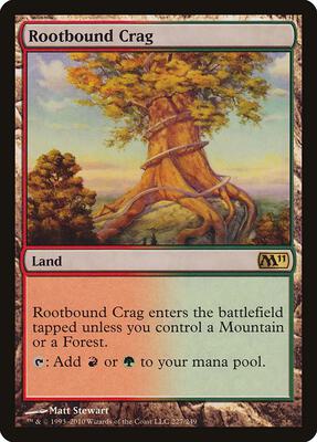 Rootbound Crag card from Magic 2011 (M11)