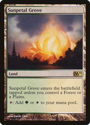 Sunpetal Grove card from Magic 2011 (M11)