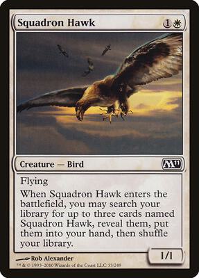 Squadron Hawk card from Magic 2011 (M11)