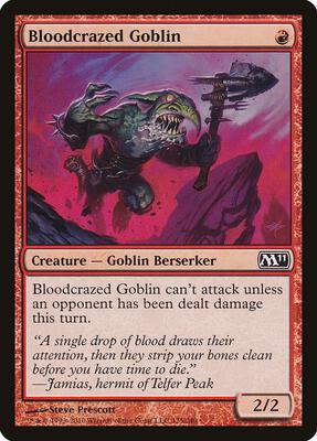 Bloodcrazed Goblin card from Magic 2011 (M11)