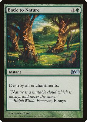 Back to Nature card from Magic 2011 (M11)