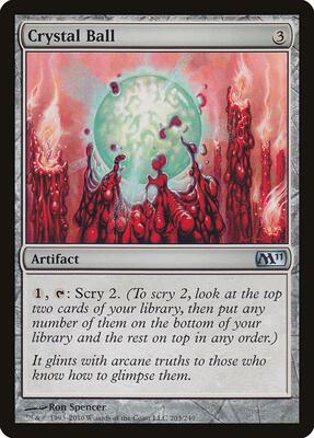 Crystal Ball card from Magic 2011 (M11)