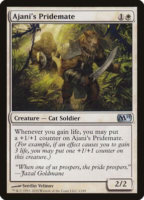 Ajani's Pridemate card from Magic 2011 (M11)