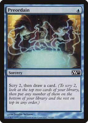 Preordain card from Magic 2011 (M11)